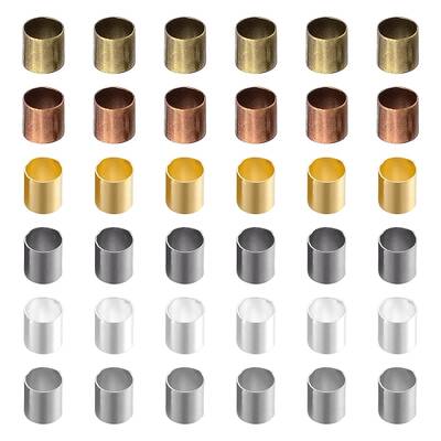 1500Pcs 6 Colors Brass Crimp Beads