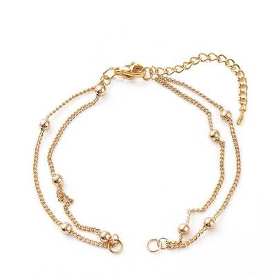 Multi-strand Brass Curb Chain Bracelet Makings