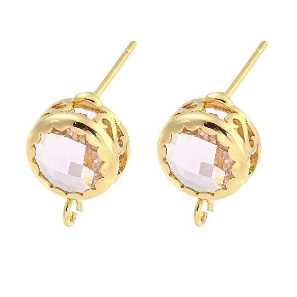 Bass Glass Stud Earring Findings