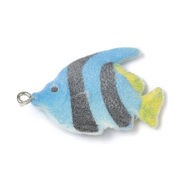 Flocking Resin Pendants