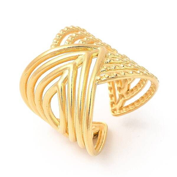 Ion Plating(IP) 201 Stainless Steel Open Cuff Ring
