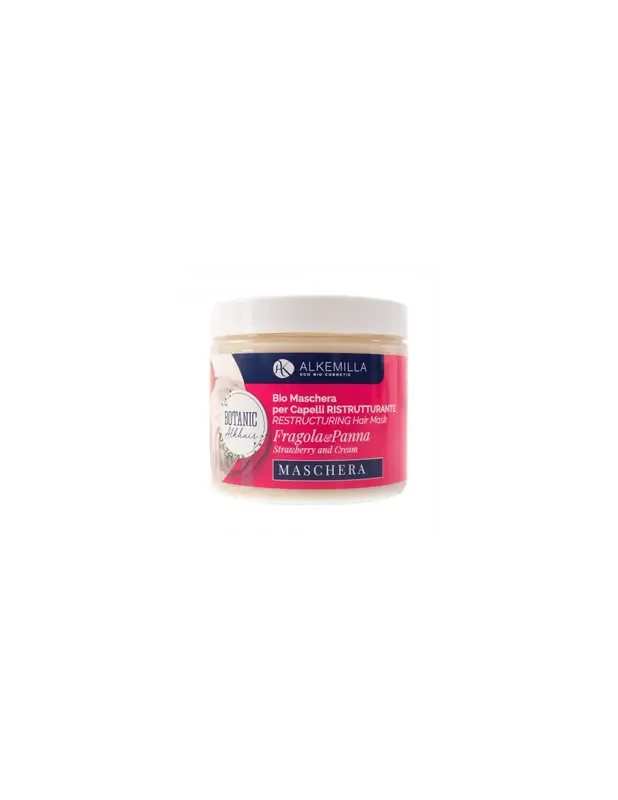 Alkemilla eco bio cosmetic Restructuring Hair Mask Cream and Strawberry 200 ml