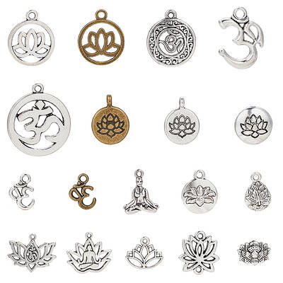 Tibetan Style Alloy Yoga Theme Pendants