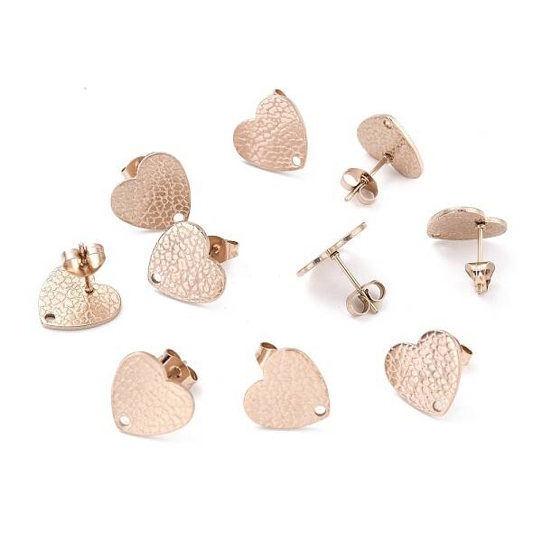 Ion Plating(IP) 304 Stainless Steel Stud Earring Findings