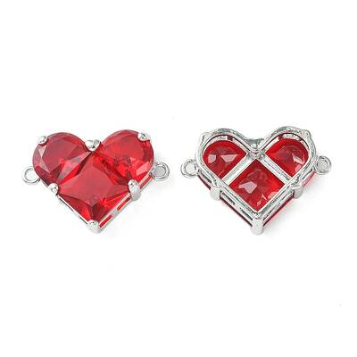 Brass Pave Cubic Zirconia Connector Charms