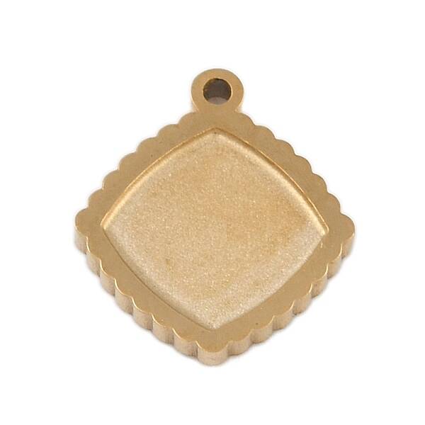 Ion Plating(IP) 304 Stainless Steel Pendant Cabochon Settings