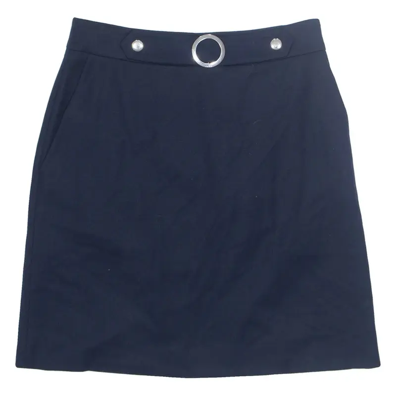 BOSS HUGO BOSS Ranisi Womens Straight Skirt Blue Short Wool UK 10