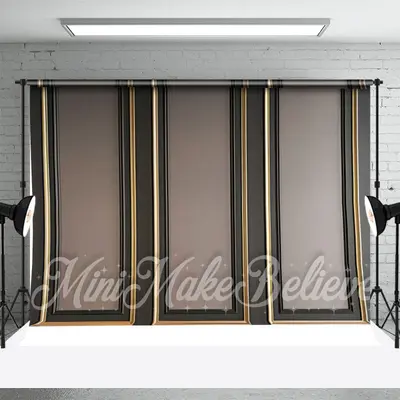 Black Gold Grey Luxury Retro Wall Backdrop For Photo - Aperturee