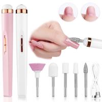 Electric Nail File Kit, 1 Box Portable Nail Polisher & Accessories, Professional Nail Art Tool for Women & Girls, Led Manicur...