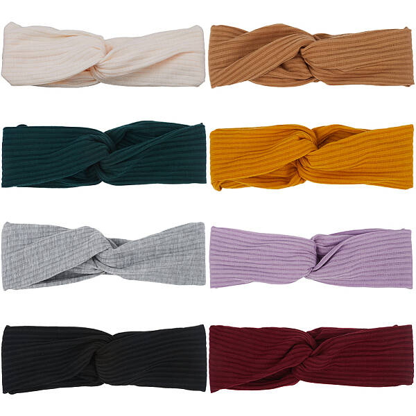 8Pcs 8 Colors Cloth Headband