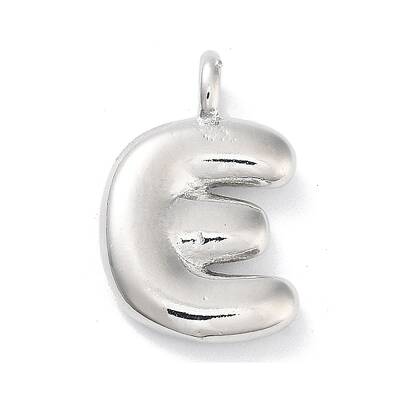 Rack Plating Brass Balloon Letter Pendants