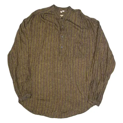 WAH MAKER Womens Printed Top Green High Neck Long Sleeve Striped XL