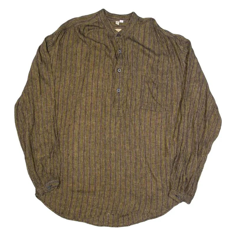 WAH MAKER Womens Printed Top Green High Neck Long Sleeve Striped XL