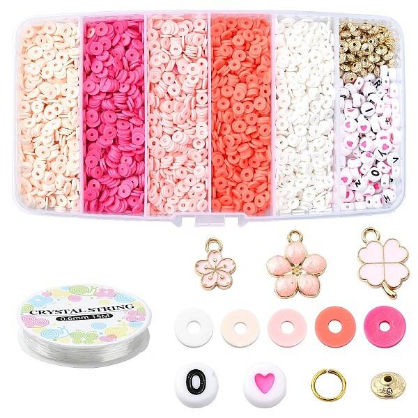 Handmade Polymer Clay Heishi Beads DIY Jewelry Set Kits