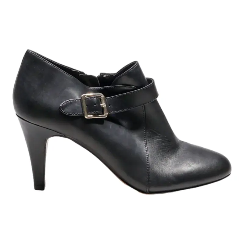VINCE CAMUTO Heel Ankle Boots Black Leather Womens UK 5