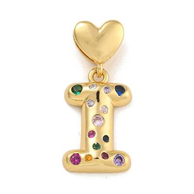 Brass Micro Pave Colorful Cubic Zirconia Pendants