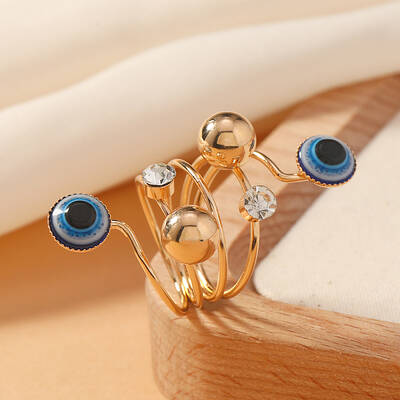 Fashionable Lady's Evil Eye Ring