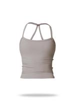 Women's Solid Backless Sports Cami Top, Quick Drying Breathable Sports Cami Top, Ladies Sportswear Gymclothes for Indoor Outd...