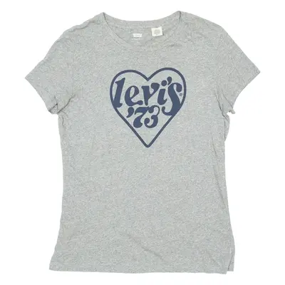 LEVI'S 1973 Womens T-Shirt Grey S