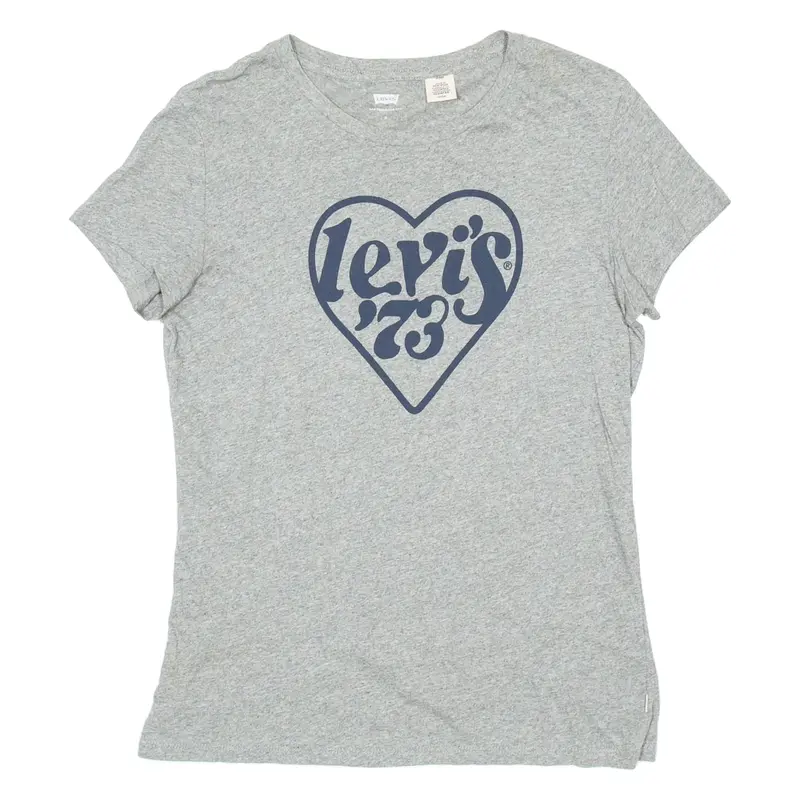 LEVI'S 1973 Womens T-Shirt Grey S