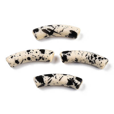 Opaque Spray Painted Acrylic Beads