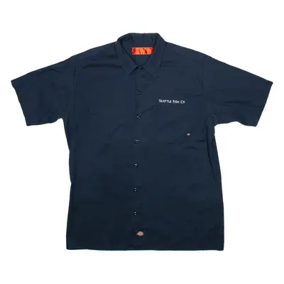 DICKIES Mens Worker Shirt Blue XL