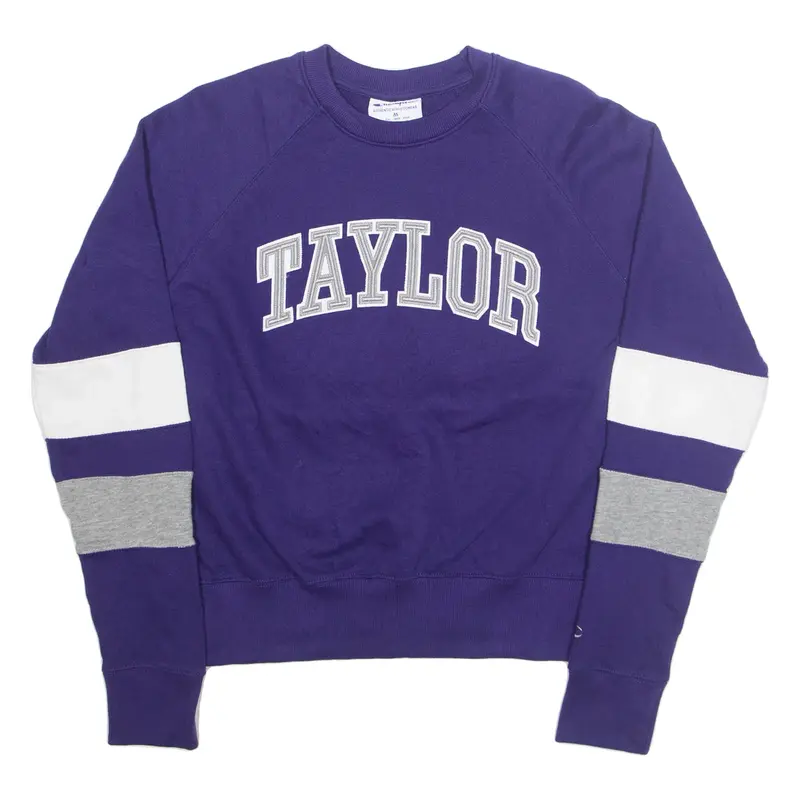 CHAMPION Taylor University Womens Sweatshirt Purple USA M