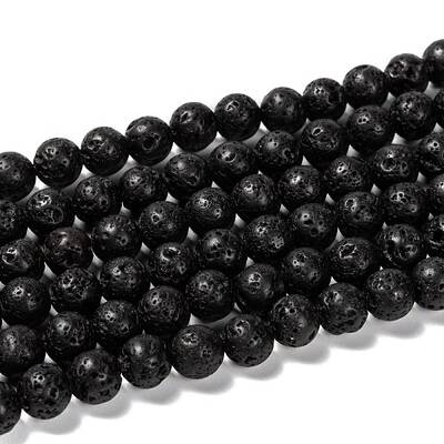 Natural Lava Rock Beads Strands