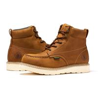 Steel Toe Shoes Waterproof Men's 6-Inch Brown Work Boots for Men Footwear, Slip-Resistant Walking Shoes Closed Creeper