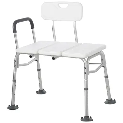 Garvee Tub Transfer Bench for Bathtub, Bariatric Shower Chair with Height Adjustable Legs, Backrest, Armrest(300lb Capacity),...