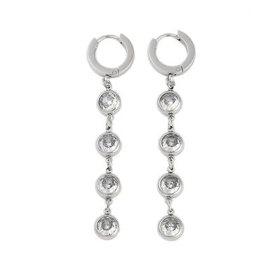 304 Stainless Steel Flat Round Earrings for Women
