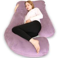 Chilling Home J-Shaped Full Body Maternity Pillow 58 Inch for Supporting Back, Legs, Belly, Hips for Pregnant Women Prenatal