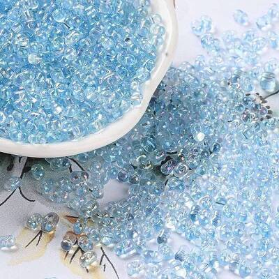 AB Color Plated Glass Seed Beads
