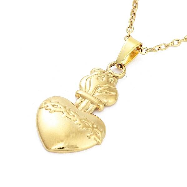 Sacred Heart 304 Stainless Steel Pendant Necklaces