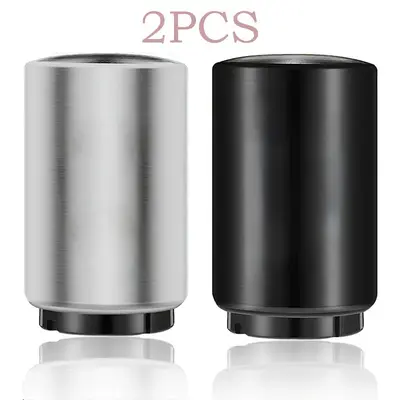 2pcs Magnetic Bottle Opener - Stainless Steel Push Pull Cap Catcher, Automatic Beer Opener for Easy Use to Bar,Parties, Picni...