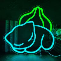 Bulbasaur Neon Signs for Wall Decor,  USB Powered for Bedroom Bar Store Birthday Party Man Cave Christmas Supply Gifts