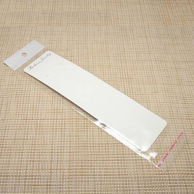 Rectangle Necklace Display Sets Cardboard Paper Cards and Self Adhesive Cellophane Bags