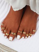 Women's Elegant Hollow Out Design Toe Ring, Fashionable Toe Ring for Women & Girls, Body Jewelry for Party, Daily Clothing De...