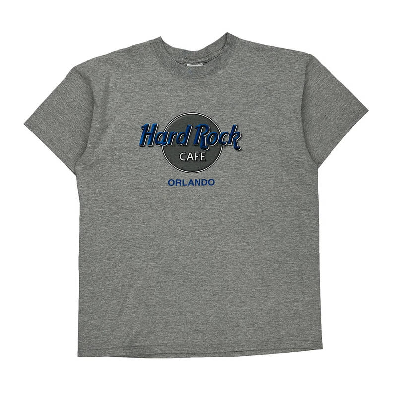 Orlando Hard Rock Cafe Graphic T-Shirt - XL Grey Cotton Blend