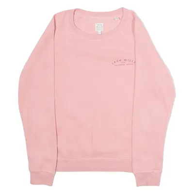 JACK WILLS Womens Sweatshirt Pink Crew Neck UK 10
