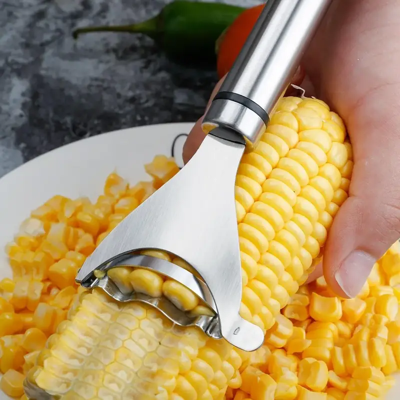 Corn Peeler, 1 Count Corn Cob Remover Tool, Stainless Steel Multifunctional Kitchen Corn Stripper