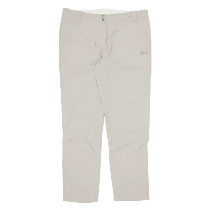 JACK WOLFSKIN Outdoor Trousers Beige Regular Tapered Womens W32 L28