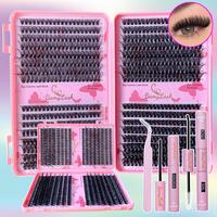 Eyelash Extensions Kit, 1 Set Including Eyelash Book & Eyelash Glue & Eyelash Remover & Tweezers, Bond Seal Lashes Kit, Profe...