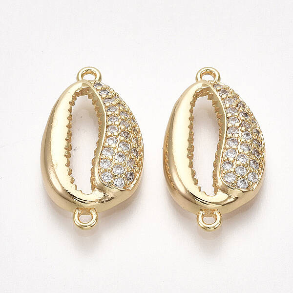 Brass Cubic Zirconia Links