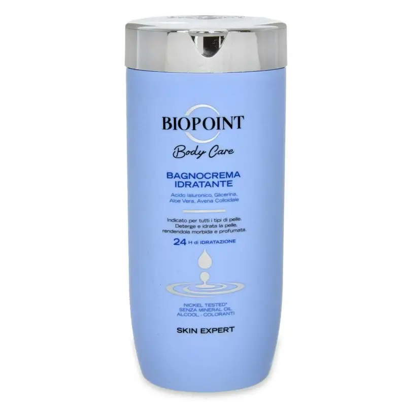Biopoint Moisturizing Bath with Hyaluronic Acid, Glycerin, Aloe, Colloidal Oatmeal 400 ml