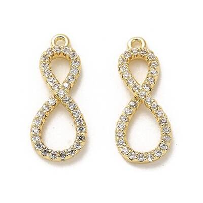 Brass Micro Pave Cubic Zirconia Pendants