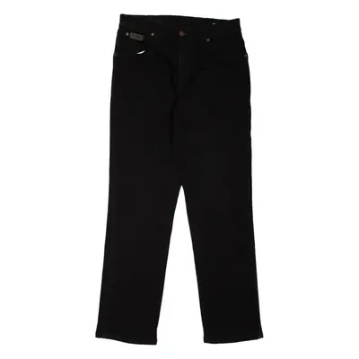 WRANGLER Texas Stretch Mens Jeans Black Regular Straight W33 L32