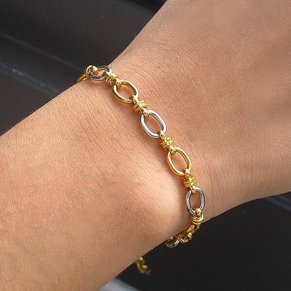 304 Stainless Steel Cable Chain Bracelets for Women