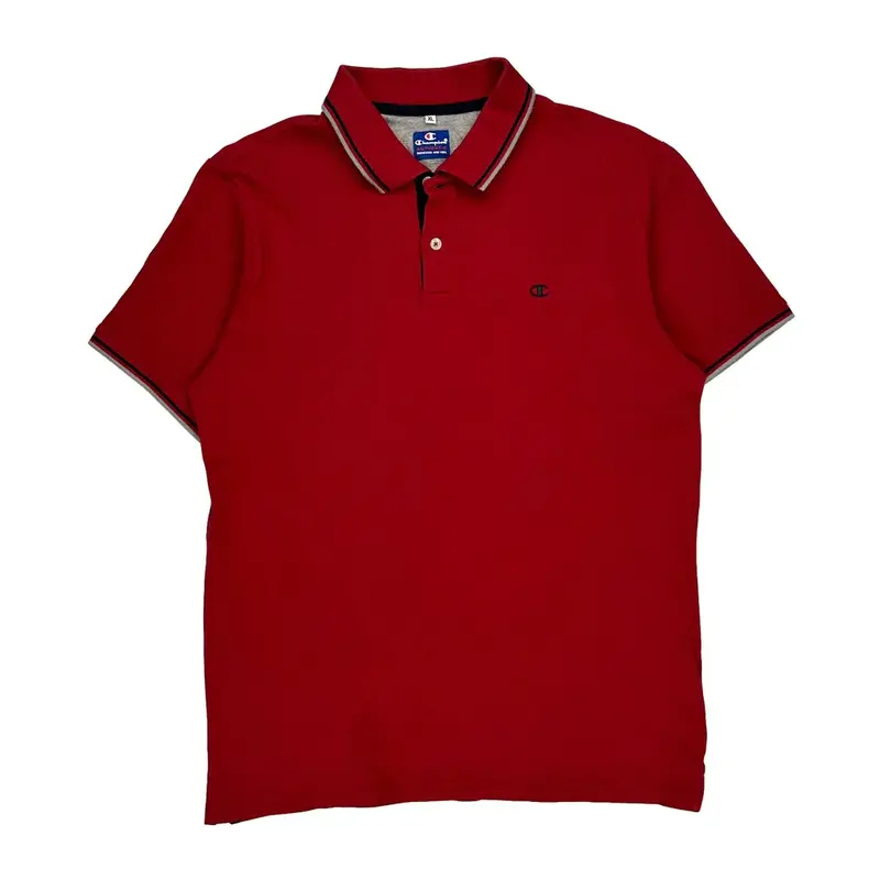 Champion Polo Shirt - XL Red Cotton | Size: x-large