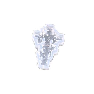 DIY Religion Cross with Ivy Leaf Display Decoration Silicone Molds